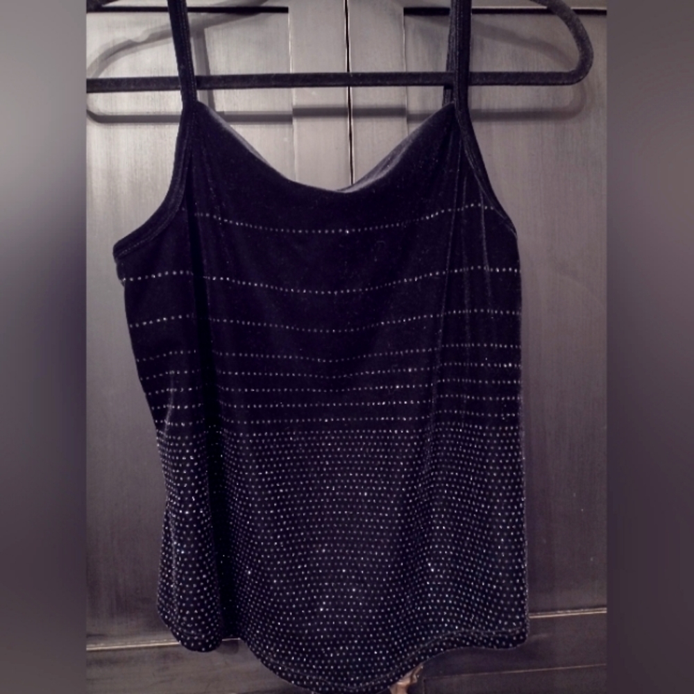 Velvet spaghetti strap top